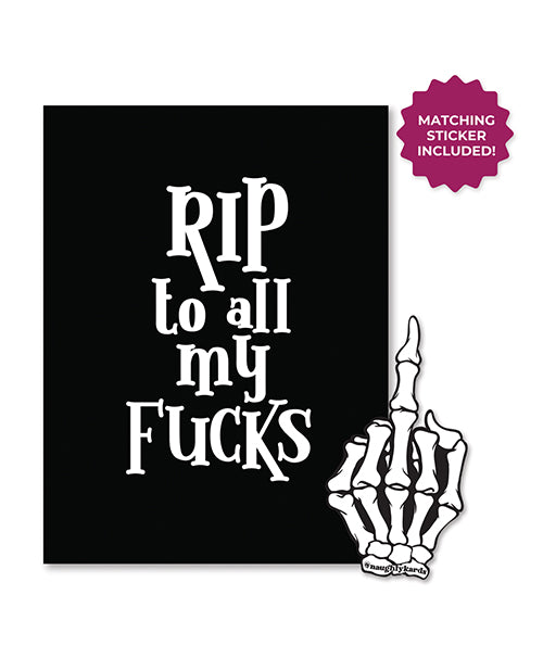 Halloween Rip Fucks Greeting Card w/Sticker by Eldorado Trading Company