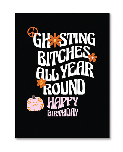 Halloween Ghosting Birthday Greeting Card w/Sticker by Eldorado Trading Company