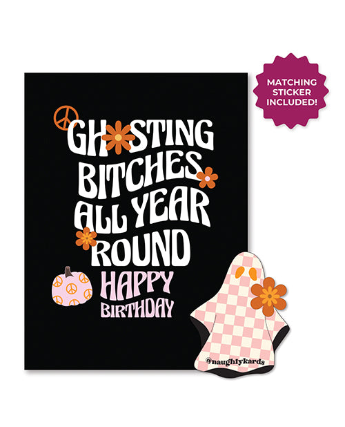 Halloween Ghosting Birthday Greeting Card w/Sticker by Eldorado Trading Company