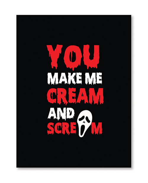 Halloween Cream Scream Greeting Card by Eldorado Trading Company