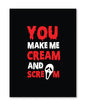 Halloween Cream Scream Greeting Card by Eldorado Trading Company