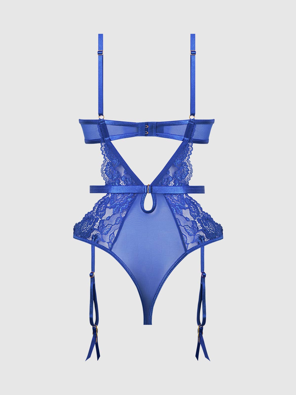 HARLOW LACE & MESH UNDERWIRE TEDDY by House of Desire