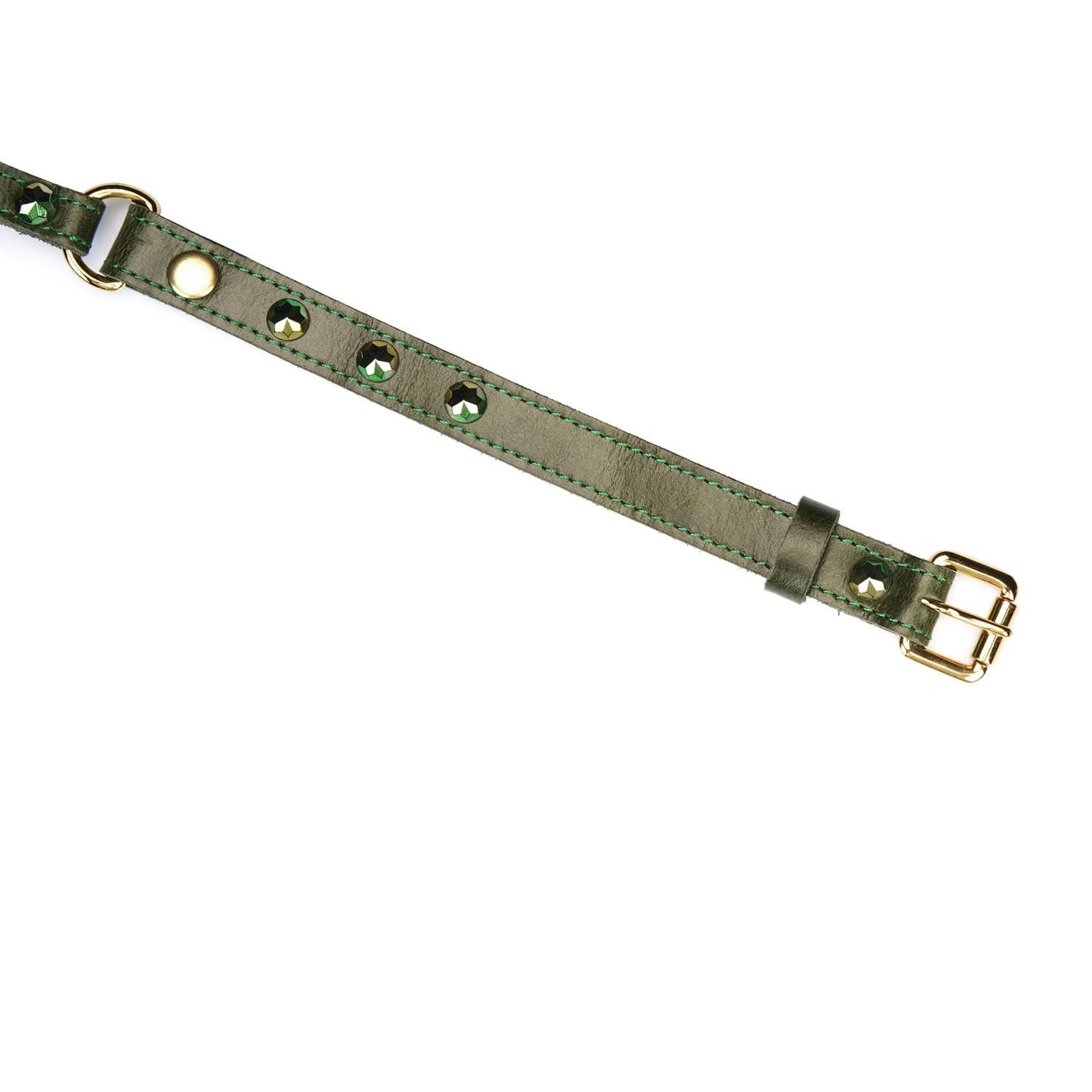 Liebe Seele - Luxury Green Leather Ball Gag with Green Rivets