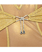 Gilded Beauty Metallic Shimmer Mesh Teddy w/Rhinestone Accents - Gold XL by Eldorado Trading Company