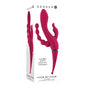 Gender X Four By Four Rechargeable Dual-Ended Multi-Stimulating Silicone Vibrator Burgundy by Evolved