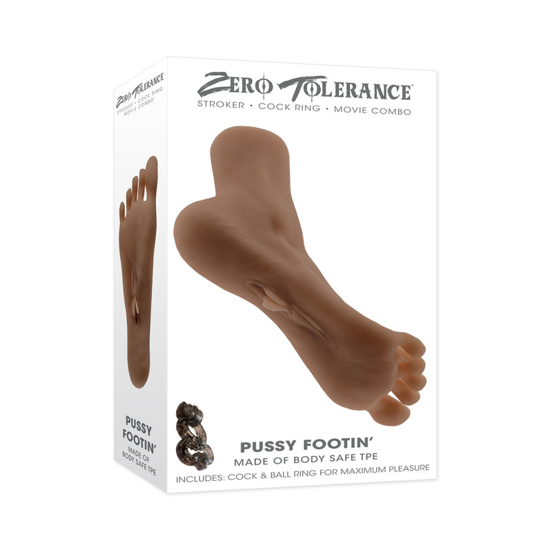 Zero Tolerance Pussy Footin Masturbator TPE Dark by Evolved