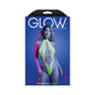 Fantasy Lingerie Glow Mind Control UV Reactive Lace Halter Plunge Teddy M/L