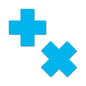 Pastease Plus X: Glow-in-the-Dark Neon Turquoise Cross Pasties Nipple Covers by Pastease