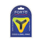 Forto F-59: Tri Cock & Ball Ring Black by Vvole