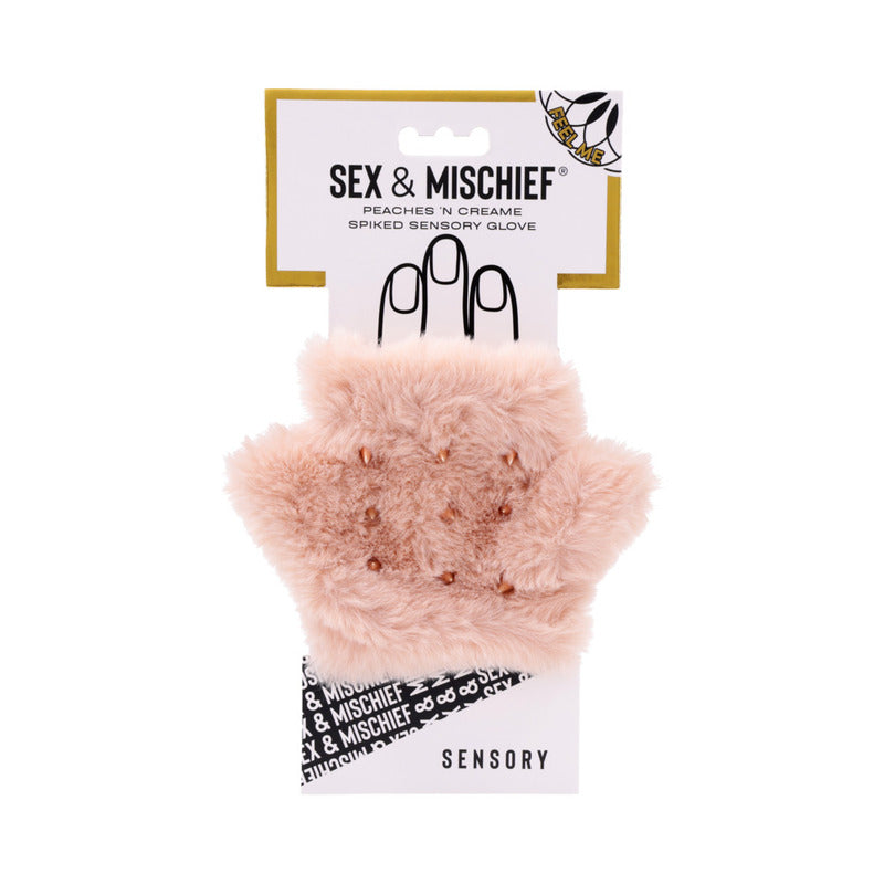 Sportsheets Sex & Mischief Peaches 'n CreaMe Spiked Sensory Glove by Sportsheets