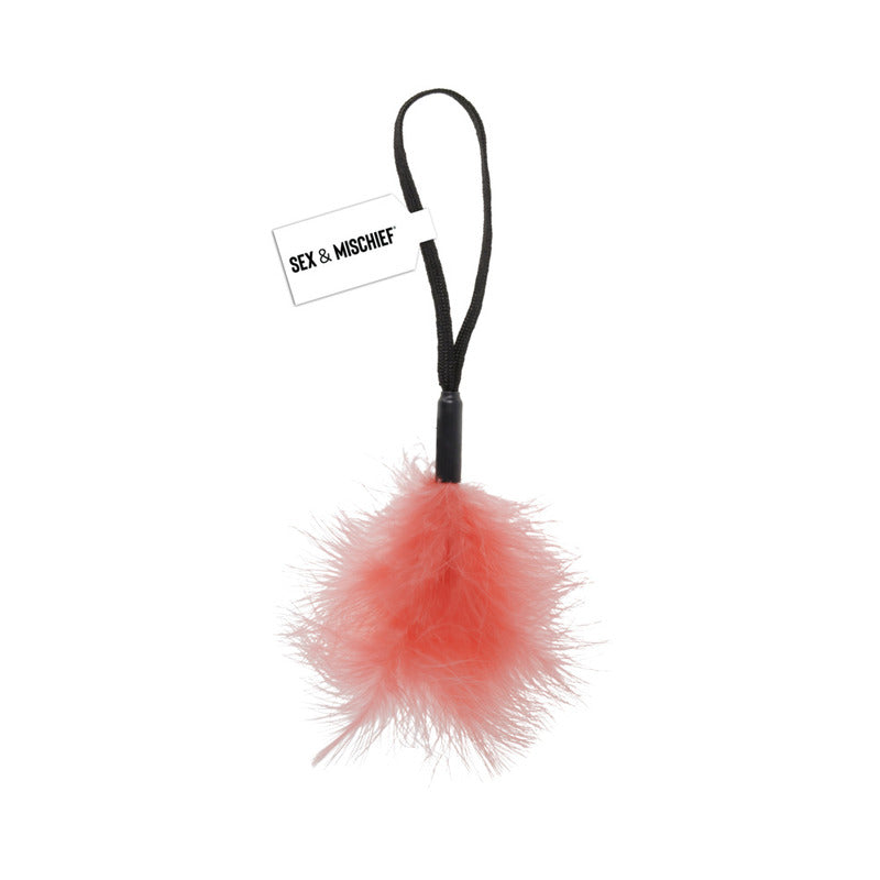 Sportsheets Sex & Mischief Peaches 'n CreaMe Wrist Feather Tickler Peach by Sportsheets