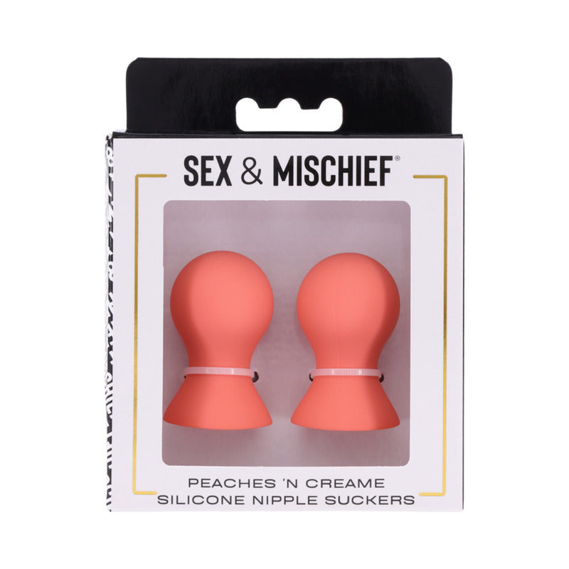 Sportsheets Sex & Mischief Peaches 'n CreaMe Silicone Nipple Suckers by Sportsheets