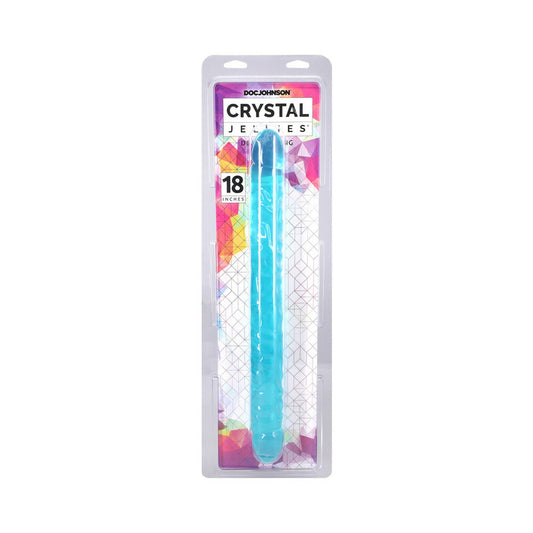 Crystal Jellies 18 in. Double Dong Teal by Doc Johnson