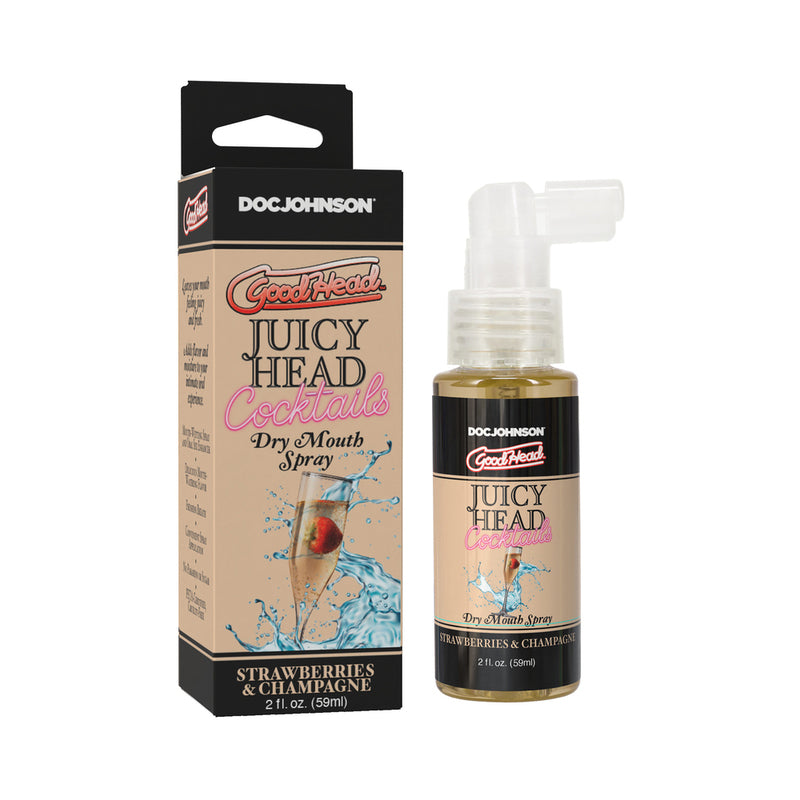 GoodHead Juicy Head Cocktails Dry Mouth Spray Strawberries & Champagne 2 oz. by Doc Johnson