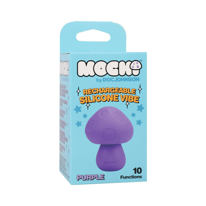Mochi Mushroom Rechargeable Silicone Vibe Purple by Doc Johnson