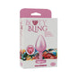 Booty Bling Heart Diamond Jeweled Metal Plug Pink Medium by Doc Johnson