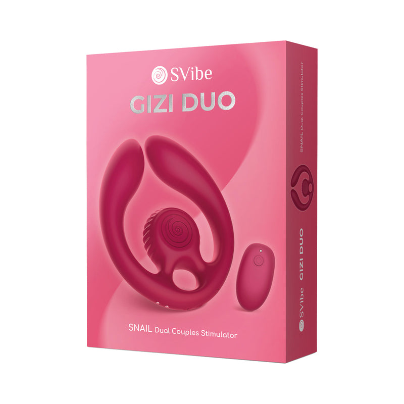 SVibe Snail GIZI Duo Couples Stimulator Burgundy by Amoreo Europe SL