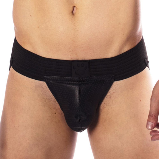 Simply Pleasure Ltd Prowler RED Hole Punch Jock Black Small - Comfortable and Durable Men's Athletic Underwear by Simply Pleasure Ltd