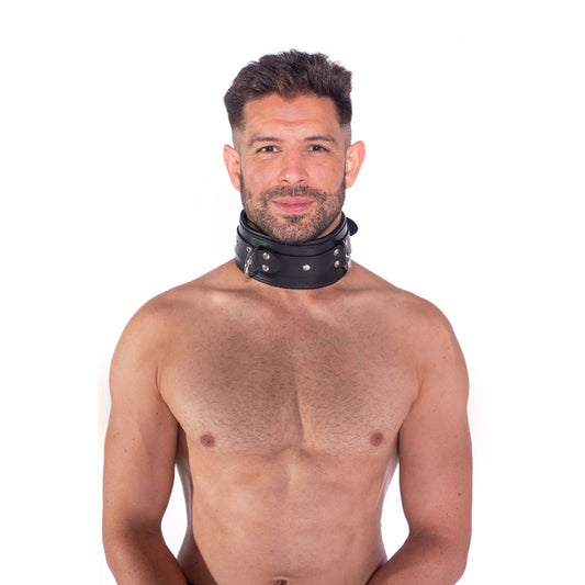 Prowler RED Leather Lockable Collar L/XL by Simply Pleasure Ltd