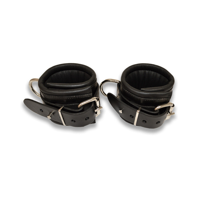 Prowler RED Leather Lockable Wrist Restraints L/XL by Simply Pleasure Ltd