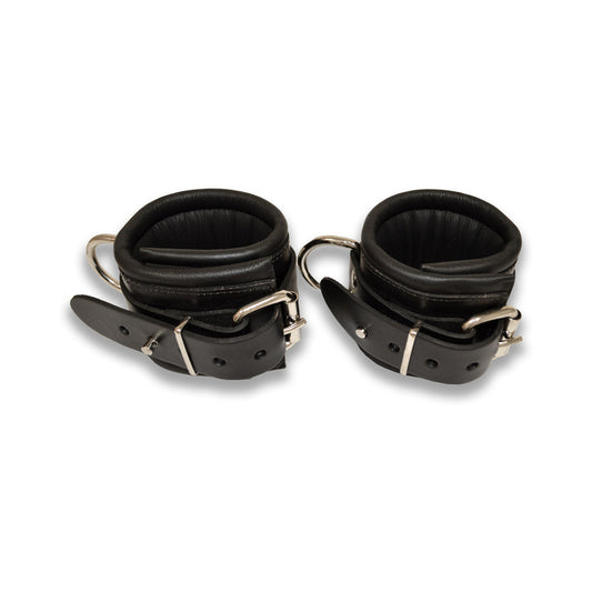 Prowler RED Leather Lockable Wrist Restraints L/XL by Simply Pleasure Ltd