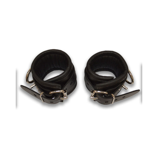 Prowler RED Leather Lockable Ankle Restraints S/M by Simply Pleasure Ltd