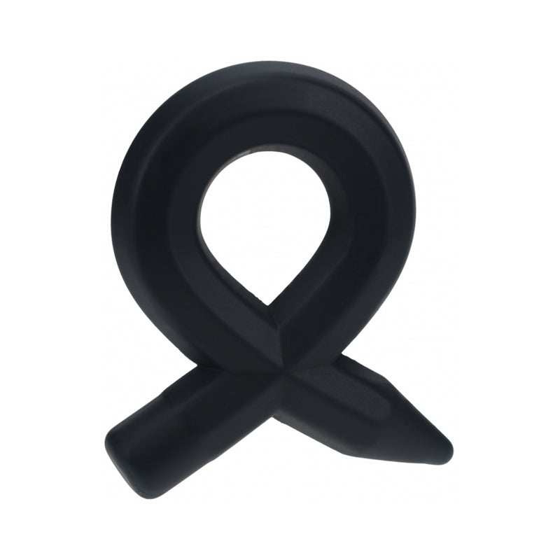 LEVELZ Pencil Liquid Silicone Cock Ring Black by Shots America LLC