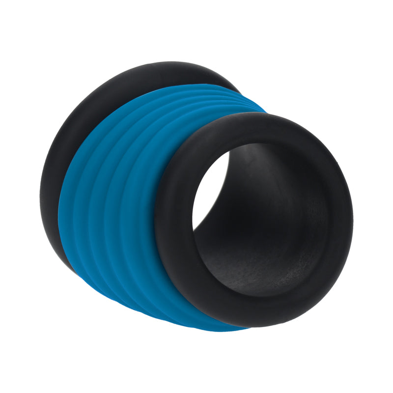 LEVELZ Tube Silicone Cock Ring Black/Teal by Shots America LLC
