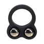 LEVELZ Liquid Silicone Double Weighted Ball Cock Ring Black by Shots America LLC