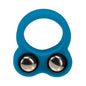 LEVELZ Liquid Silicone Double Weighted Ball Cock Ring Teal by Shots America LLC
