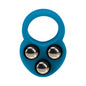 LEVELZ Liquid Silicone Triple Weighted Ball Cock Ring Teal by Shots America LLC
