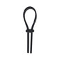 LEVELZ Wide Adjustable Silicone Lasso Cock Ring 5mm Black by Shots America LLC
