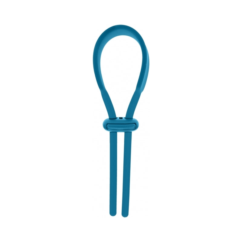 LEVELZ Wide Adjustable Silicone Lasso Cock Ring 5mm Teal by Shots America LLC