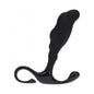 LEVELZ Rippled with Hard Loop Silicone Prostate Massager Large Black