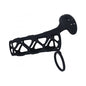 LEVELZ Vibrating Cage Silicone Cock Sleeve & Ball Ring Black by Shots America LLC