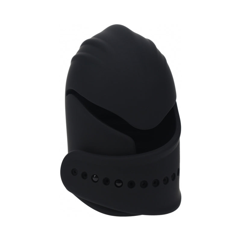 LEVELZ Adjustable Vibrating Silicone Penis Head Stimulator Black by Shots America LLC