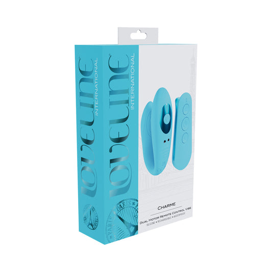 Loveline Charme Rechargeable Silicone Dual Motor Vibrator Blue by Shots America LLC