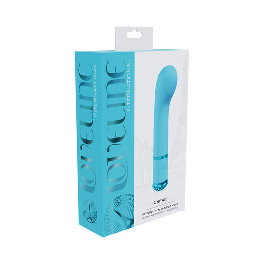 Loveline Cherie Rechargeable Silicone G-Spot Vibrator Blue by Shots America LLC