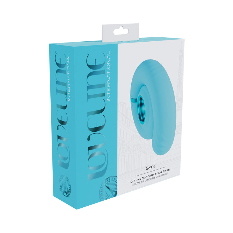 LoveLine Gyre Rechargeable Silicone Vibrating Swirl Blue by Shots America LLC