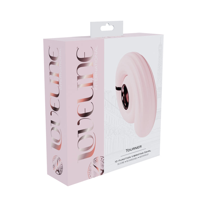 LoveLine Tourner Rechargeable Silicone Vibrating Swirl Pink by Shots America LLC