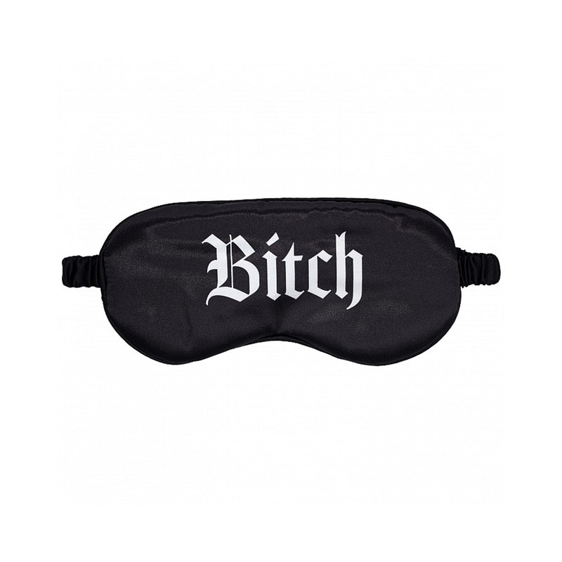 Ouch! Bitch Printed Mask Satin Black