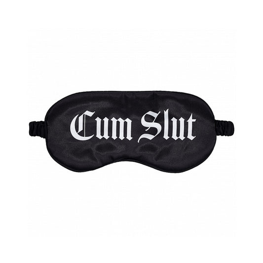 Ouch! Cum Slut Printed Mask Satin Black by Shots America LLC
