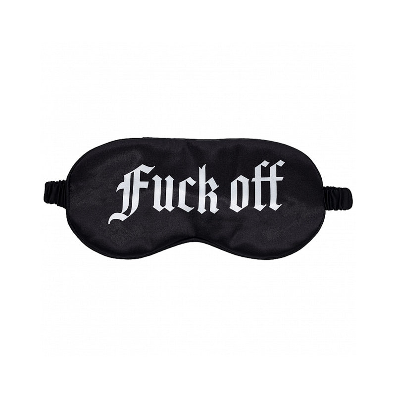 Ouch! Fuck Off Printed Mask Satin Black