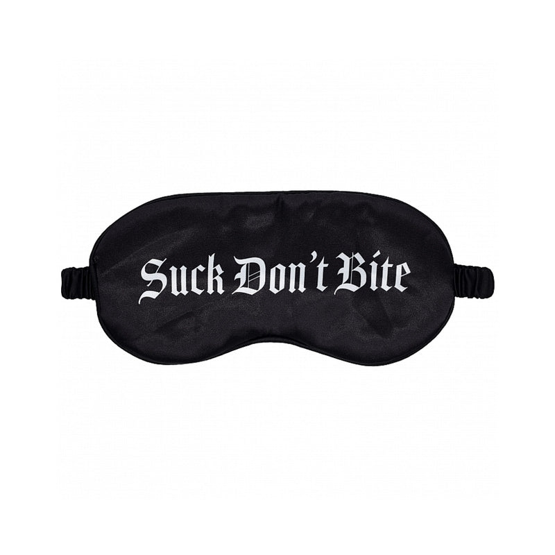 Ouch! Suck Don't Bite Printed Mask Satin Black