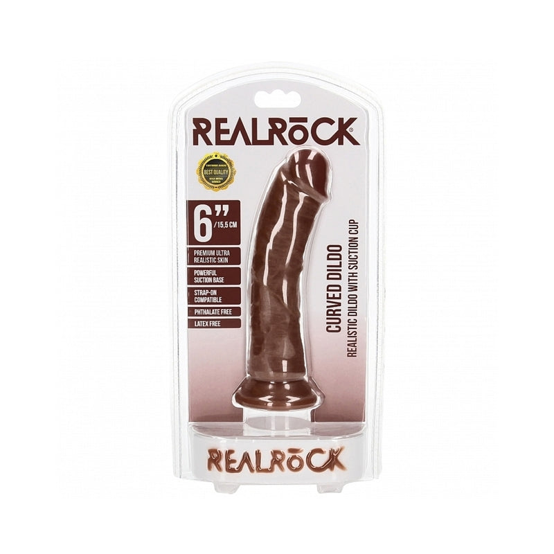 RealRock 7 in. Cock Curved Brown