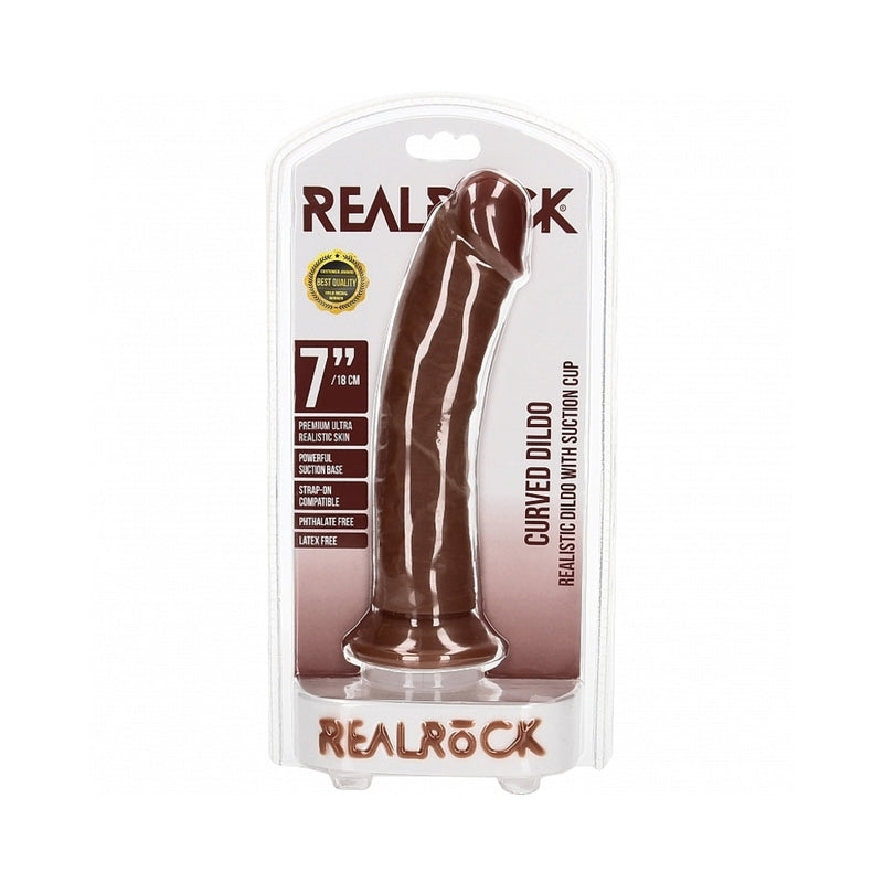 RealRock 8 in. Cock Curved Brown