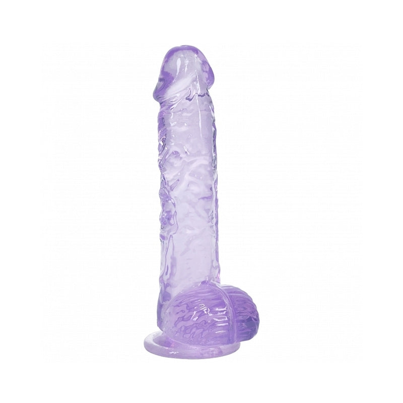 RealRock Realistic 5 in. Dildo with Balls Purple by Shots America LLC