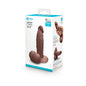 b-Vibe Slipskin Realistic Silicone Dildo 6 in. Girthy Brown