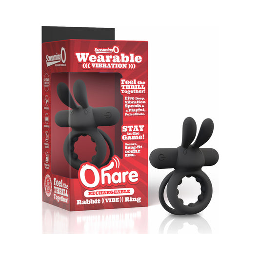Screaming O Rechargeable Ohare Black by Screaming O