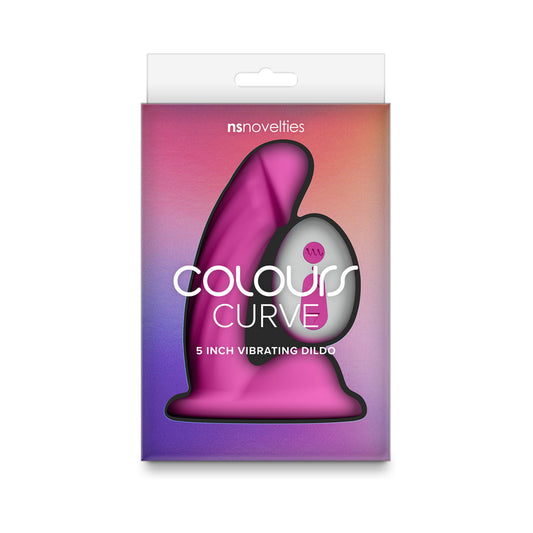 Colours Curve Vibrating 5 in. Dildo Pink by New Sensations Novelties Inc.